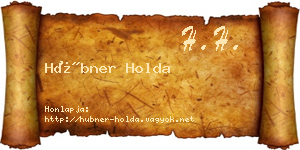 Hübner Holda névjegykártya
